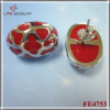 Red Enamel Earrings-stud,stainless steel earring jewelry