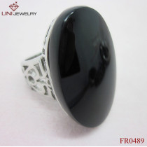 Black Gemstone Wholesale,Men's Jewelry Charming Stainless Steel Gemstone,Men's 316l S.Steel Promise Ring with Black Glass Stones.