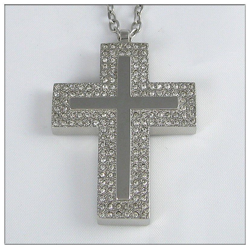 Steel cross pendant