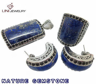 steel stone jewelry sets