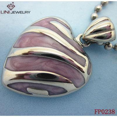 Steel Jewelry  Fashion Wholesale ,Pink  LOVE Pendant/
