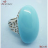 Lini Jewelry Big Size Oval Stone Ring/Blue