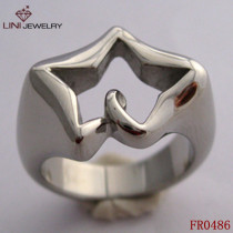 Lini Jewelry 5-Star Hollow Shape Ring