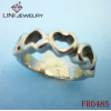 Lini Jewelry 3-Heart Hollow Shape Ring