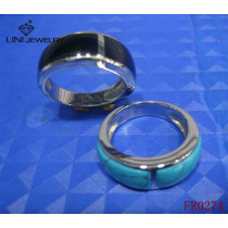 Stainless Steel 2-Stone Ring