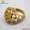 Stainless Steel Gold-Plated Hollow Bird's Nest Ring