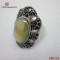 Lini Jewelry Stainless Steel Sunflower Shaped Ring/Light Yellow