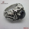 Autumn Leaves Stainless Steel Ring,Beauty Small Facet Stone Ring