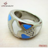 Multicolor Enamel Ring/Blue&White