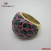 New Arrival 2-Stone Mixed Enamel Ring/Gold-Plated