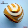 Stainless Steel Circle Gold-plated Ring