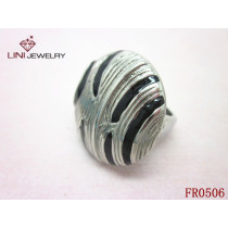 Round Steel Epoxy Glue Ring/Black