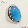 2012 Ladies Fashion steel Jewelry,Blue large Opal Stone Rings