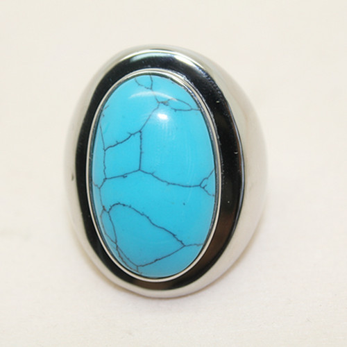 blue turquoise stone ring