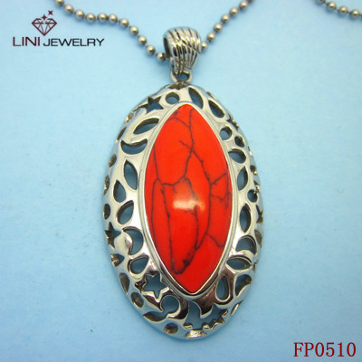 Red Turquoise Pendant
