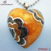 Love Heart Flower Stripe Pendant/Fashionable stainless steel jewelry Pendant