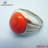 Lini Jewelry Round Red Turquoise Ring FR0478-5