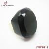 2012 Shiny Black Facet  glass stone ring