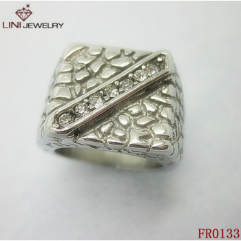316L Stainless Steel Simple Texture Ring