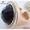 Nice Look Huge Facet Stone Stainless Steel Jewelry Ring