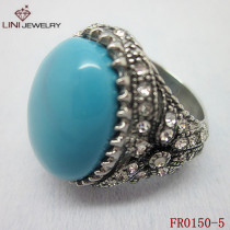 Lini Jewelry Bead Blue Charm Ring