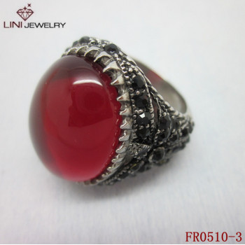 Lini Jewelry Bead Light Bright Charm Ring/Wine Red
