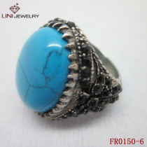 Lini Jewelry Blue Turquoise  Charm Ring