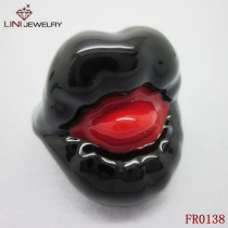 316L Stainless Steel Sexy Lip Shaped Finger Ring