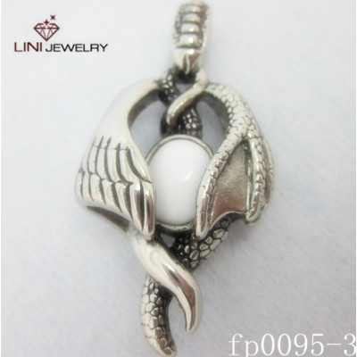 Cheap  Stainless Steel 3D Dragon Claws Cross Pendant