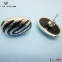Stainless Steel Oval Earring