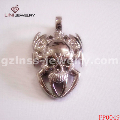 316l stainless  steel   jewery  of skull  shape