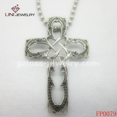 cross  Pendant  of  316l stainless steel  of hollow out