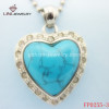 Blue  hearted  Stainless  steel   pentant