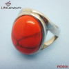 Stainless Steel Ruby Ring FR0056