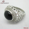 316L Stainless Steel Oval Hollow Out Ring  FR0102