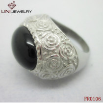 Rose Carved Stainless Steel Jewelry FR0106