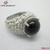 316L Stainless Steel Rose Texture Hollow Out Ring FR0113