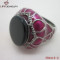 Girls'  Fashion 316L Stainless Steel High Polished Wine Red Ring  FR0115-2