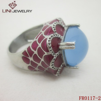 Wine Red Fish Scale Ring FR0117-2