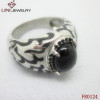 316L Stainless Steel Black Texture Ring FR0124