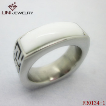 316L Stainless Steel Square Finger Ring FR0134-1