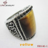 Fashion Champagne Gem Stainless Steel Ring FR0146-1