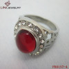 Charming Stainless Steel Wine Red Stone Ring FR0157-4