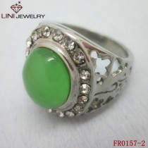 Lini Stainless Steel Emerald Ring FR0157-2