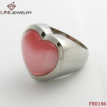 Pink Charming Heart Shape Finger Ring FR0186