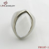 White Gem Oval Finger Ring FR0187-1