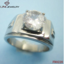 Stainless Steel Zircon Ring FR0220