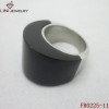 Black 316L Stainless Steel Glass Stone Bome Ring FR0225-11