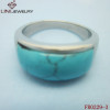 Beautiful Blue Turquoise Steel Rings FR0229-3