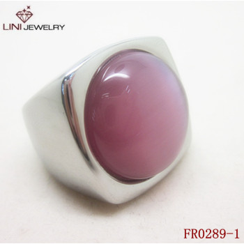 Big Ball Square Stainless Steel Ring  FR0289-1